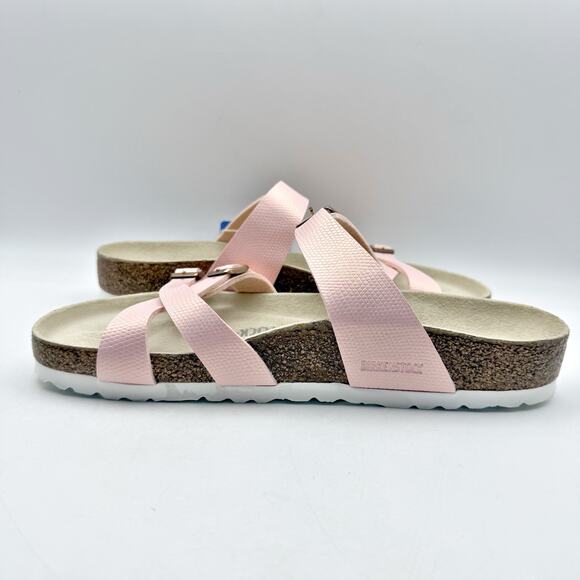 Birkenstock Womens Franca Birko Flor Sandals EU 41 US 10 Pink Leather NWOB - Picture 7 of 12